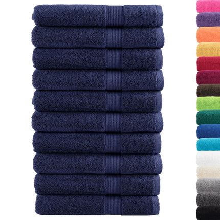 Premium handdukar SOLUND 10 st marinblå 100x200cm 600gsm