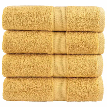Premium Tvätthanddukar SOLUND 4 st guld 30x30 cm 600 g/m²