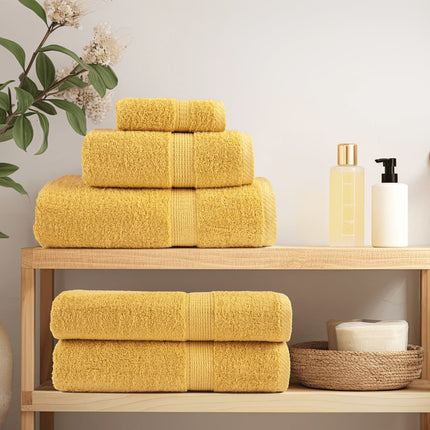 Premium Tvätthanddukar SOLUND 4 st guld 30x30 cm 600 g/m²