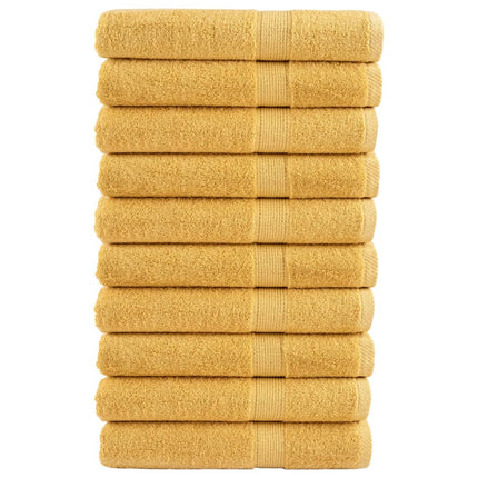 Premium handdukar SOLUND 10 st guld 100x200cm 600gsm