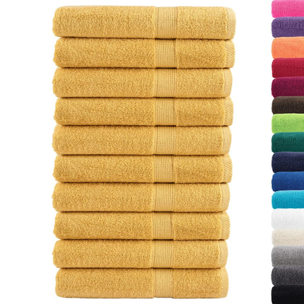 Premium handdukar SOLUND 10 st guld 100x200cm 600gsm
