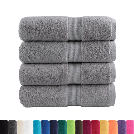 Premium Tvätthanddukar SOLUND 4 st grå 30x30 cm 600 g/m²