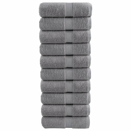 Premium gästhanddukar SOLUND 10 st grå 30x50cm 600gsm