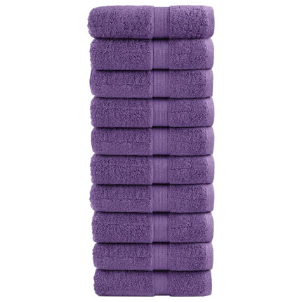Premium Tvätthanddukar SOLUND 10 st Lila 30x30 cm 600 gsm