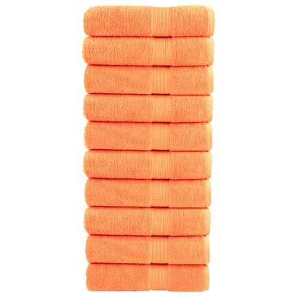 Premium badhanddukar SOLUND 10 st orange 70x140 cm 600 gsm