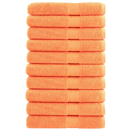 Premium handdukar SOLUND 10 st orange 100x200 cm 600 gsm