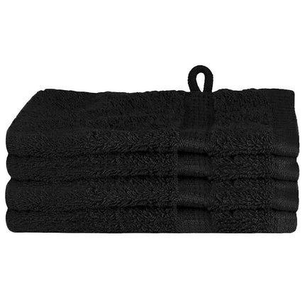 Gästhandduk SOLUND 4 pcs Svart 15 x 21 cm 550 gsm