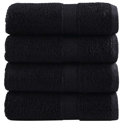Premium gästhanddukar SOLUND 4 st svart 30x50 cm 600 gsm