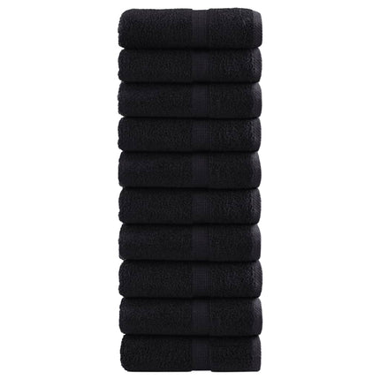 Premium gästhanddukar SOLUND 10 st svart 30x50 cm 600 gsm