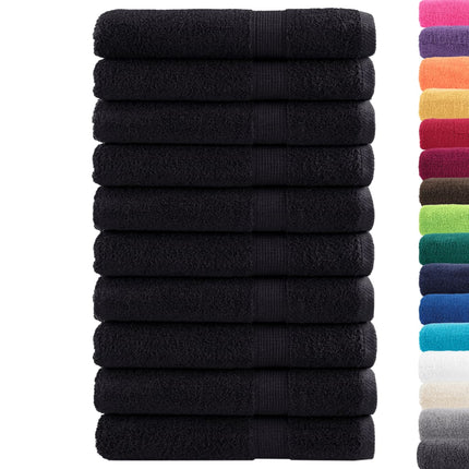 Premium handdukar SOLUND 10 st svart 100x200 cm 600 gsm