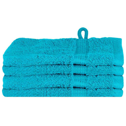Gästhandduk SOLUND 4 pcs Turkos 15 x 21 cm 550 gsm