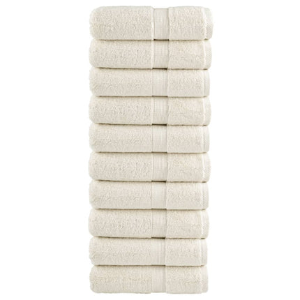 Premium gästhanddukar SOLUND 10 st gräddvit 30x50 cm 600 gsm