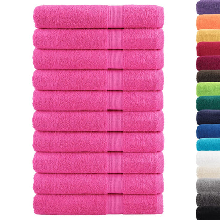 Premium handdukar SOLUND 10 st rosa 100x200 cm 600 gsm