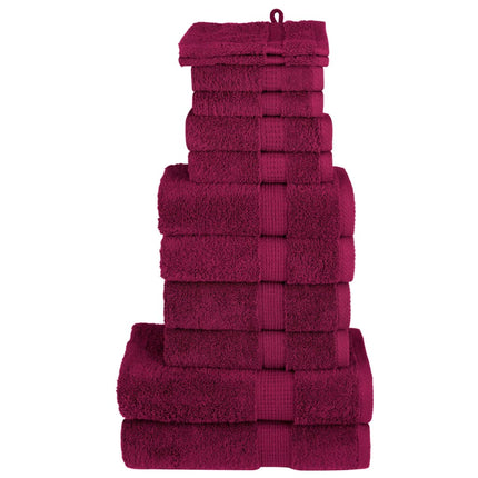 Premium handdukar 12 st SOLUND vinröd 600 gsm
