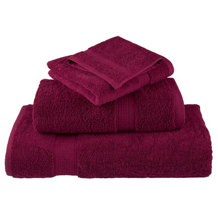 Premium handdukar 12 st SOLUND vinröd 600 gsm