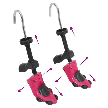 Skosträckare med skohorn rosa EU 34-40 plast