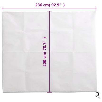 Fiberduk med blixtlås 70 g/m² 2,36x2 m