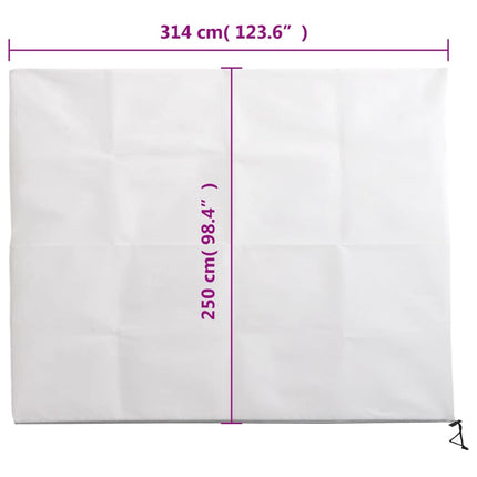 Fiberduk med blixtlås 70 g/m² 3,14x2,5 m