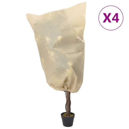 Fiberdukar med dragsko 4 st 70 g/m² 0,8x0,8 m