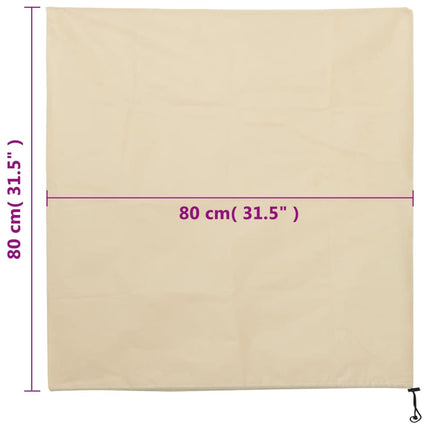 Fiberdukar med dragsko 4 st 70 g/m² 0,8x0,8 m