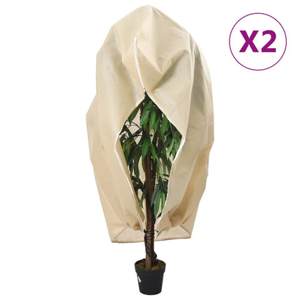 Fiberdukar med blixtlås 2 st 70 g/m² 1,55x1,55 m