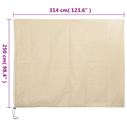 Fiberduk med blixtlås 70 g/m² 3,14x2,5 m