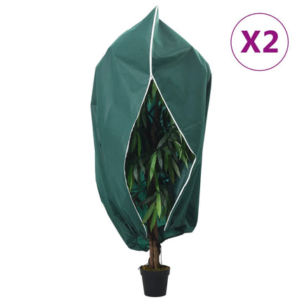 Fiberdukar med blixtlås 2 st 70 g/m² 1x1,55 m