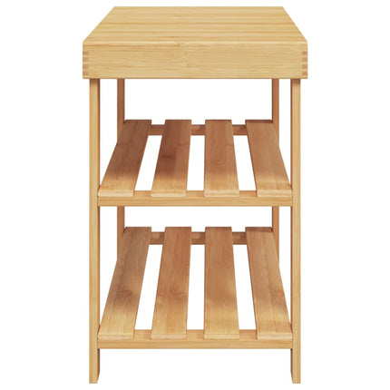 Skohylla 3-hyllor 70x27,5x45 cm bambu