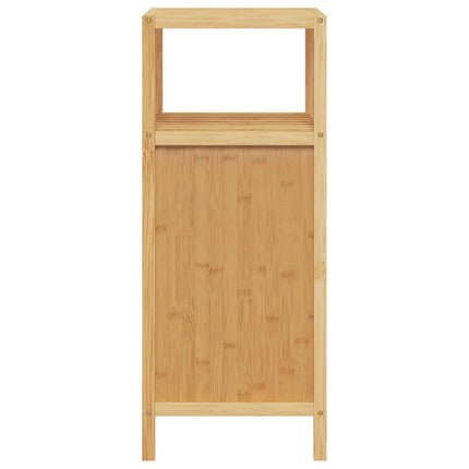 Badrumsskåp med hylla 36x33x87 cm bambu