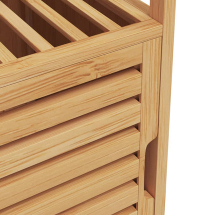 Badrumsskåp med hylla 36x33x87 cm bambu