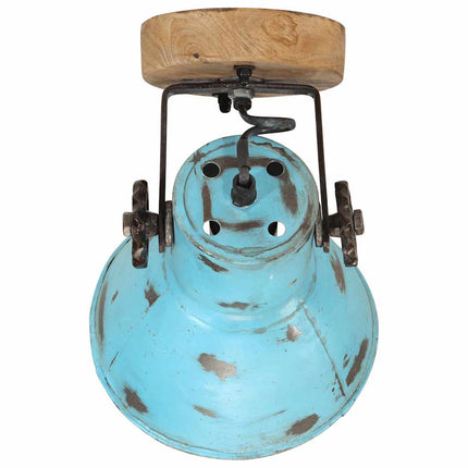 Vägglampa 25 W nött blå 11,5x11,5x25 cm E27