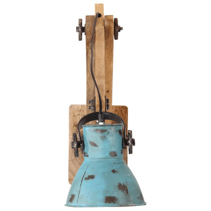 Vägglampa 25 W sliten blå 96x15x20 cm E27