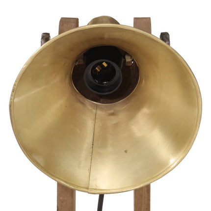 Skrivbordslampa 25 W antik mässing 23x13x52 cm E27