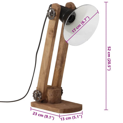 Skrivbordslampa 25 W svart 23x13x52 cm E27