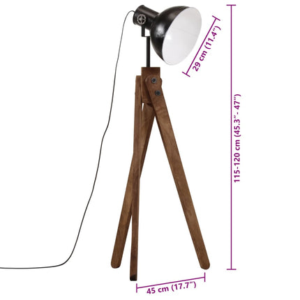 Golvlampa 25 W svart 45x45x120 cm E27