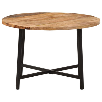 Soffbord 54x54x35 cm massivt mangoträ och järn