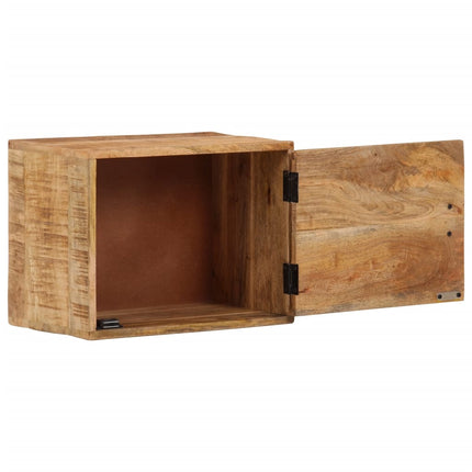Väggmonterat sängbord 40x30x25 cm massivt mangoträ