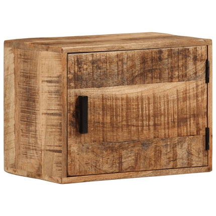 Väggmonterat sängbord 40x30x25 cm massivt mangoträ