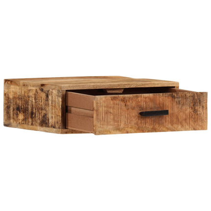 Väggmonterat sängbord 40x30x13,5 cm massivt mangoträ