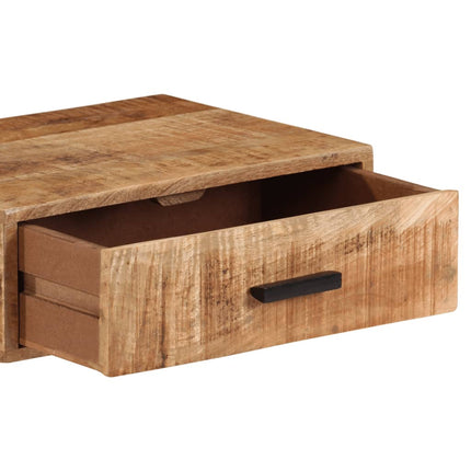 Väggmonterat sängbord 40x30x13,5 cm massivt mangoträ