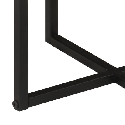Soffbord 35x35x30 cm massivt akaciaträ och järn