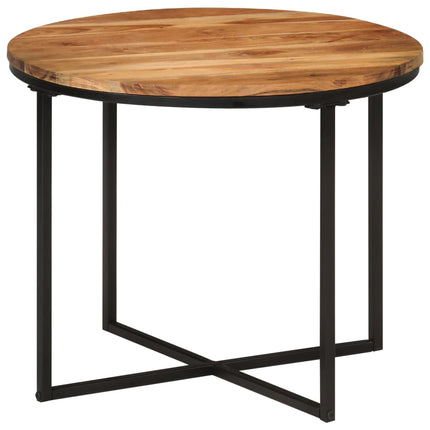 Soffbord 55x55x45 cm massivt akaciaträ och järn