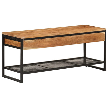 Skobänk 110x35x45 cm massivt akaciaträ och järn