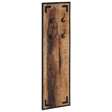 Klädhängare 35x8x110 cm massivt grovt mangoträ