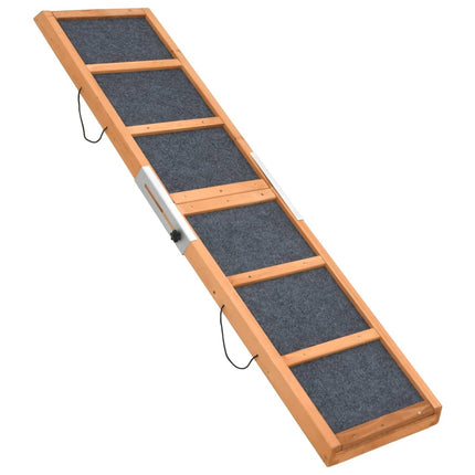Hundramp grå 120x30 cm massiv gran