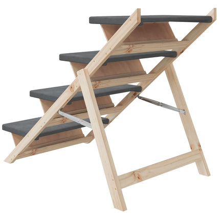 Hundstege grå 105x47 cm massiv gran