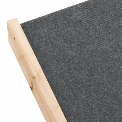 Hundstege grå 105x47 cm massiv gran