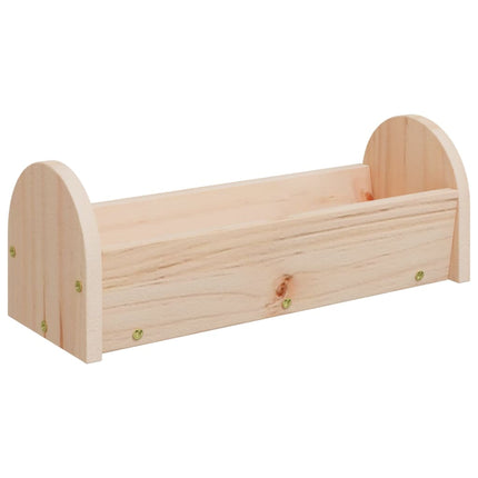 Kaninmatare 28x10x10 cm massivt granträ