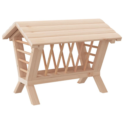 Kaninmatare 44x33x33 cm massivt granträ