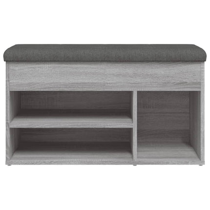 Skobänk grå sonoma 82x32x45,5 cm konstruerat trä